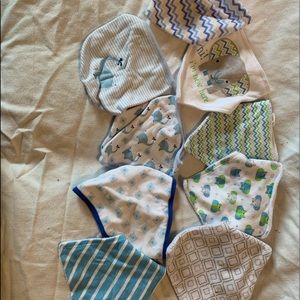 Bundle of 9 drool bibs